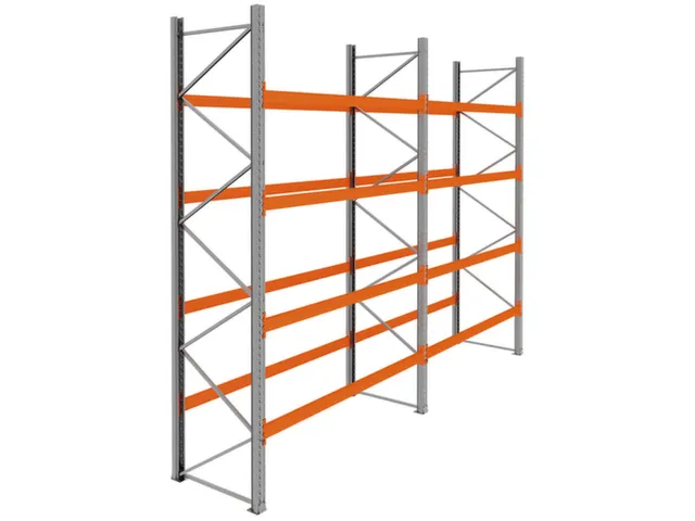 palletstelling,basis+1xaanbouw,HxBxD 4620x5700x1100mm,vakl. 3000kg