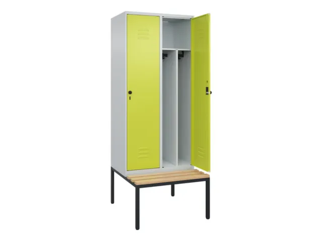 locker voor scheiding van kleding,HxBxD 2120x800x815mm,2vak
