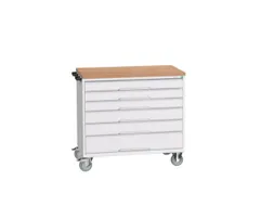 gereedschapswagen 980x1050x600mm multiplexblad 6 laden RAL7035