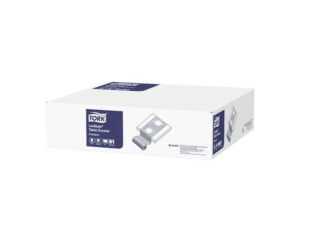 Tafelloper Tork LinStyle duurzaam 1-laags 120x40cm wit 474161