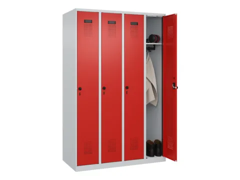 locker,HxBxD 1850x1200x500mm,4vak,vak B 300mm,draaigrendel