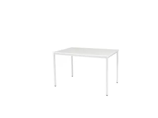 Domino Basic Tafel Vaste Hoogte 1200x800mm Grijs 25mm Wit 4-Poots - 1