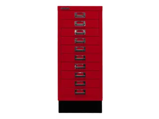 kantoor-ladekast HxBxD 670x279x380mm 10 laden romp kardinaalrood staal - 3