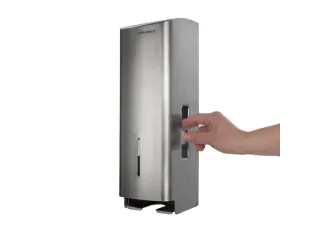 toiletpapierdispenser,HxBxD 377x117x130mm,v. 3rol(len),behuizing RVS - 5