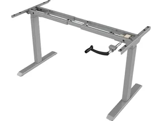 Verstelbaar Zit-Sta Bureau Frame Slinger Grijs 180Cm - 1