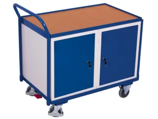 Tafel- En Kastwagen 250kg Laadvl. Lxb 1000x600mm 2 Kasten Ral 5010 - 3