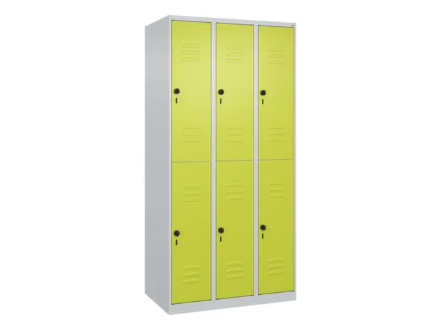 dubbeldekse locker,HxBxD 1850x900x500mm,3x2vak.,vak B 300mm