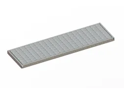 legbord van plaatstaal,v. breedvakstelling,BxD 2000x600mm,vakl. 500kg