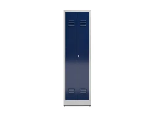 garderobekast HxBxD 1800x500x500mm 2vak klink RAL7035 RAL5010