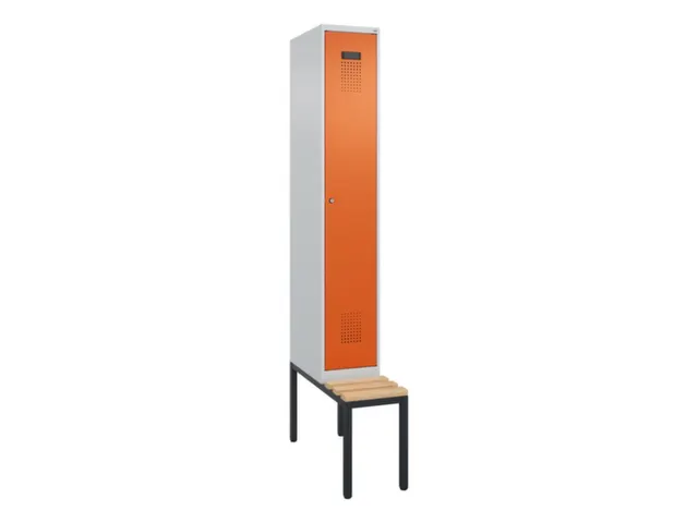 locker met bank,voor scheiding van kleding,HxBxD 2120x300x815mm,1vak
