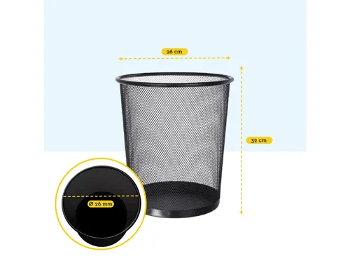 BRASQ Papierbak 12 liter Zwart Rond Set van 2 WBBRO2