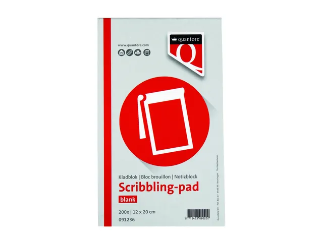 Kladblok Quantore 12x20cm 200vel