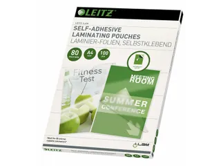 Lamineerhoes Leitz A4 zelfklevend 2x80 micron EVA 100stuks - 1