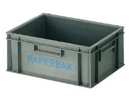 Papierverzamelbak kunststof 40x30x17.5cm grijs