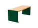 Banc d'extérieur L1200mm 3 lattes chêne clair/RAL6005