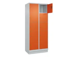 lockerkast,HxBxD 1950x800x500mm,2x5vakken,vak B 400mm,cil.-slot,sokkel