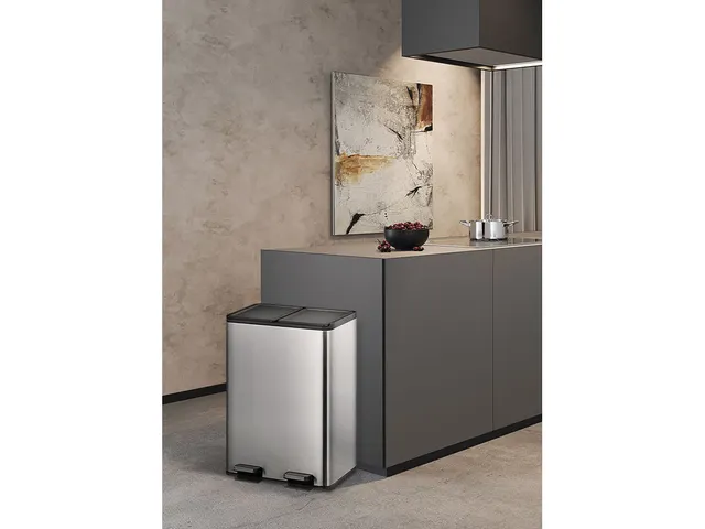 Essential splitted Recycler Pedaalemmer 20+20 Liter Mat RVS