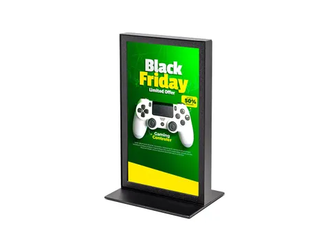Support de comptoir digital en T avec écran Samsung 13 inch
