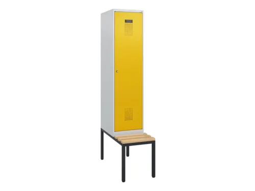 locker met bank,HxBxD 1950x400x815mm,1vak,vak B 400mm,cilinderslot