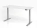 Bureau assis-debout électrique 640-1290x1800x800mm blanc/argenté