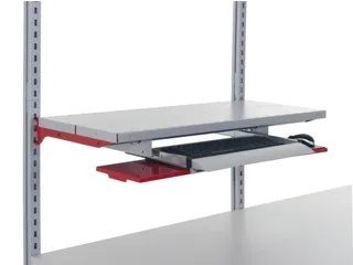 uittreklade voor toetsenbord,v. paktafel,BxD 1000x400mm,m. plank - 1