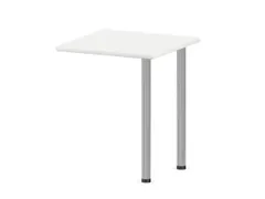 aanbouwtafel,i.h.v.,HxBxD 720-840x600x600mm,2voeten verchroomd,Bl-wit