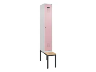 locker met bank,HxBxD 2120x300x815mm,1vak,vak B 300mm,cilinderslot - 2