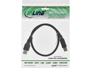 Kabel Inline USB-A USB-B 3.0 M 1.5 meter zwart - 2