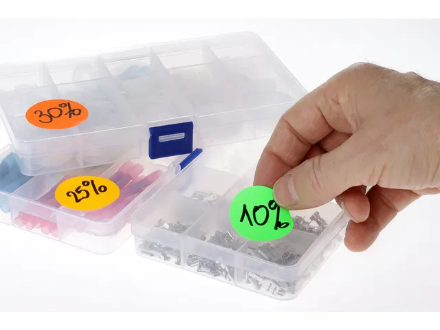 Etiket Rillprint 25mm 500st op rol rond wit