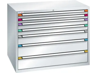ladekast HxBxD 1000x1205x695mm 7laden RAL7035 front RAL7035 - 2