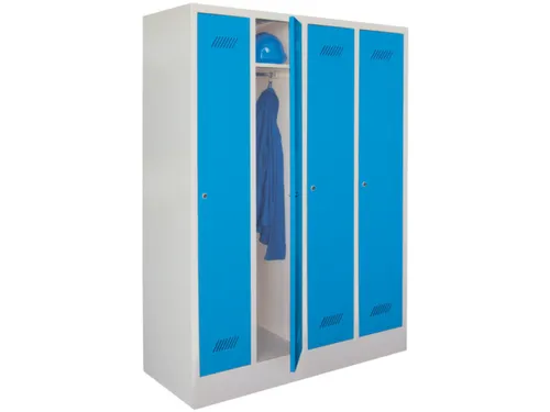 locker,HxBxD 1850x1200x500mm,4vak,vak B 300mm,RAL7035,front RAL6011