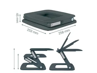 Leitz Ergo Laptopstandaard verstelbare multihoek Grijs - 11