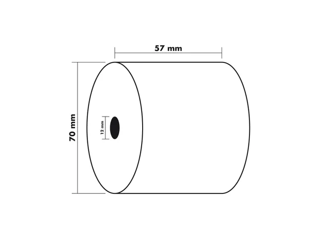 Rekenrollen voor rekenmachines 57mm breed 57x70x12mm