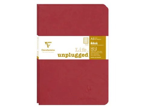 Schrift Clairefontaine A5 lijn 96 pagina's 90gr rood seal à 2 stuks