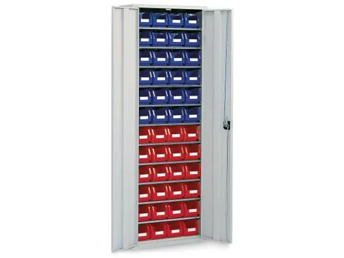 Stellingkast Met 48zichtbakken Hxbxd 1950x690x285mm Ral7035