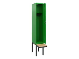 locker met bank,HxBxD 1950x300x815mm,1vak,vak B 300mm,cilinderslot