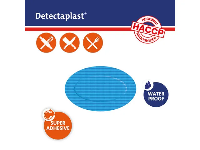 Detectaplast 9300 hydrogelpleister waterafstotend blauw 67x110mm 10 st