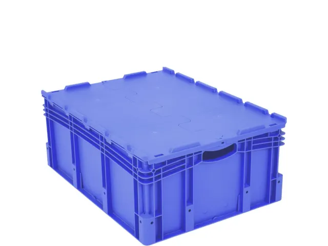 Euronorm Stapelkrat Pp 338x800x600mm 122l Dubbele Bodem M. Deksel