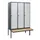 locker met bank,HxBxD 1950x1200x815mm,3vak,vak B 400mm,draaigrendel