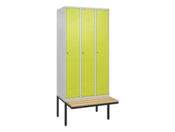 locker voor scheiding van kleding,HxBxD 2120x900x815mm,3vak