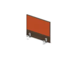 opzetpaneel bureau aanbouw zijkant 600mm Bruin Hickory BN3012-oranje