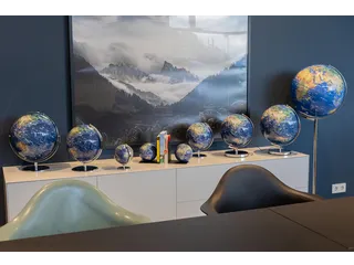 TROIKA Wereldbol Lunar 20cm Chroom Blauw-Groen - 8