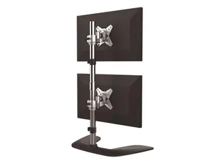 Monitorstandaard Duo Verticaal 2 schermen zwart zilver - 2