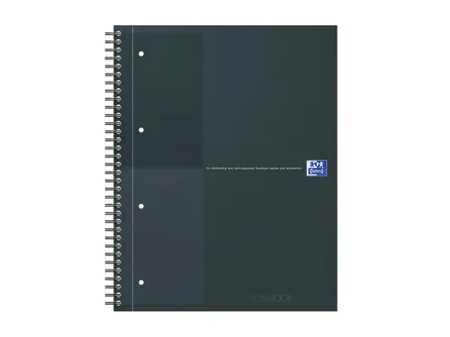 Spiraalblok Oxford International Notebook A4+ lijn Zwart