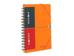 International meetingbook A5+ gelijnd 10 gaats oranje