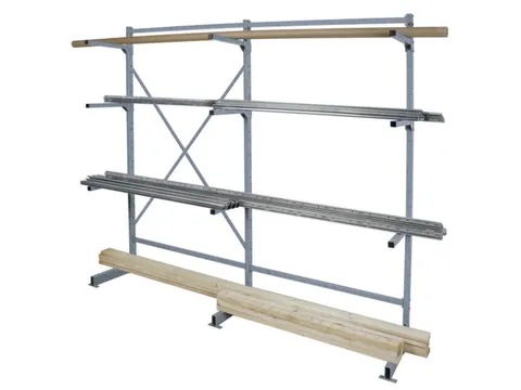 Draagarmstelling Basis+aanbouw Hxbxd 1950x2090x450mm 3staanders 9arm