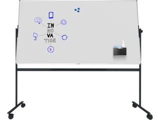 Legamaster UNITE kantelbaar Whiteboard 120x220cm zwart onderstel - 2