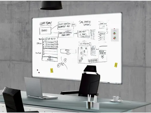 Whiteboard Rocada 120x180cm emaille wit magnetisch