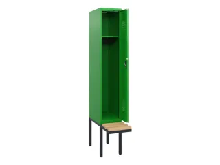 locker met bank,HxBxD 1950x300x815mm,1vak,vak B 300mm,cilinderslot - 1