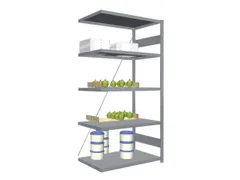 Rvs Inhaakstelling Aanbouw 2000x1010x635mm 5legborden Vaklast 200kg